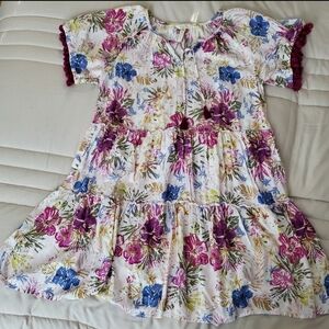 Floral Women's Dress Suze M with Blue and Purple Accents